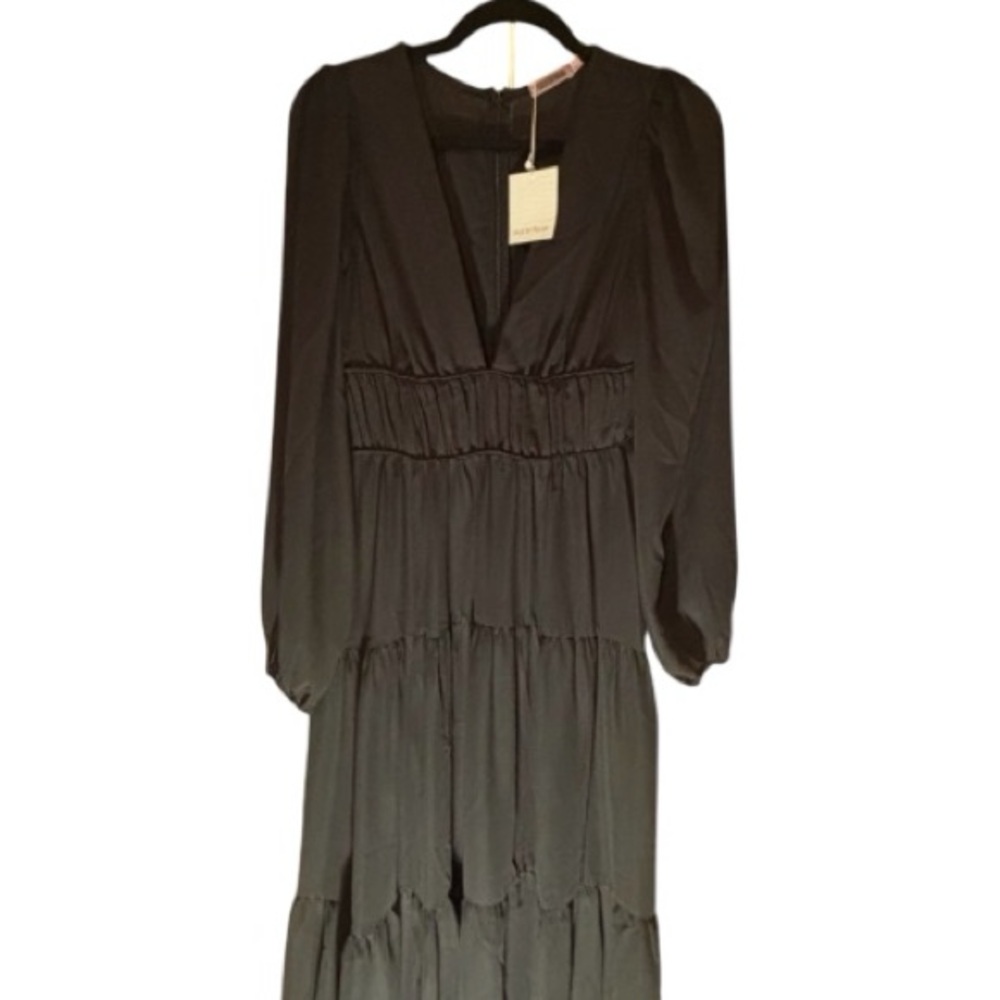 Skylar Rose Chic Black Long Sleeve Dress NWT
